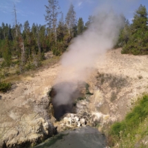 Dragons mouth Geyser in Yellowstone lower loop